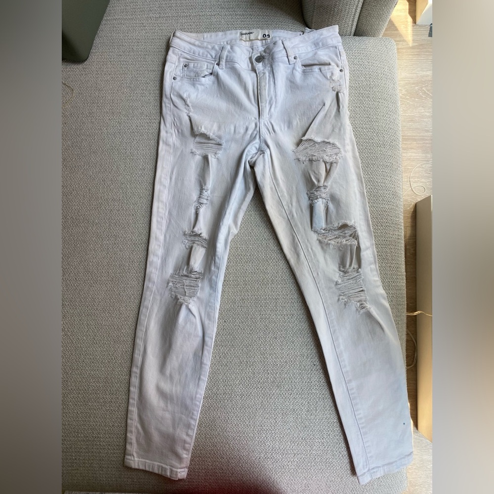 Garage White Ripped Jeans (Junior/Teen)